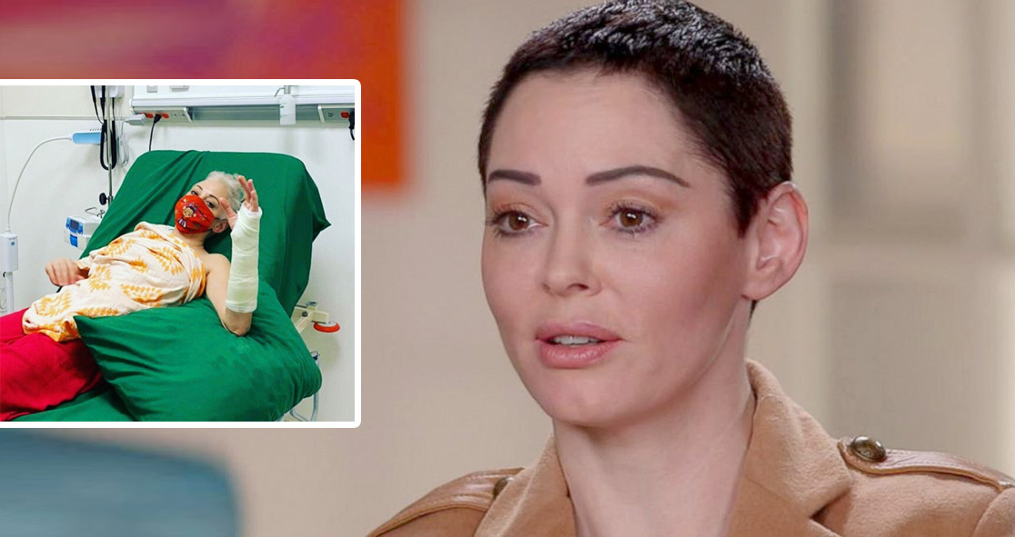 Actress-Rose-McGowan-Breaks-Her-Arm-While-Reading-US-Election-Results-on-Stairs